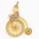 Broche clown vélocipède - Vignette | Brochiva