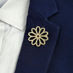 Broche marguerite ajourée - Vignette | Brochiva