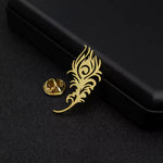 Broche plume de paon - Vignette | Brochiva