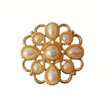 Broche rosace perlée - Vignette | Brochiva