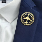 Broche avion horloge - Vignette | Brochiva