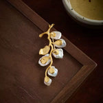 Broche branche perlée - Vignette | Brochiva