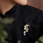 Broche branche perlée - Vignette | Brochiva