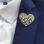 Broche cœur ajouré - Vignette | Brochiva