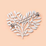 Broche cœur feuillu - Vignette | Brochiva