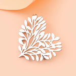 Broche cœur feuillu - Vignette | Brochiva