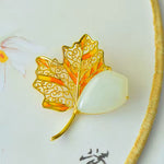 Broche feuille d’érable luxe - Vignette | Brochiva