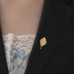 Broche feuille nervurée - Vignette | Brochiva