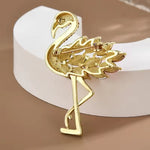 Broche flamant rose strass - Vignette | Brochiva