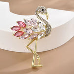 Broche flamant rose strass - Vignette | Brochiva