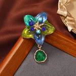 Broche fleur cristal - Vignette | Brochiva