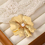 Broche fleur métallique - Vignette | Brochiva