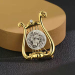 Broche harpe pièce antique - Vignette | Brochiva