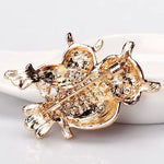 Broche hibou strass - Vignette | Brochiva