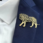 Broche lion arbre de vie - Vignette | Brochiva