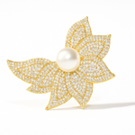 Broche lotus perlé - Vignette | Brochiva