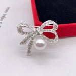 Broche nœud papillon argenté - Vignette | Brochiva