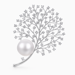 Broche perlée argentée - Vignette | Brochiva