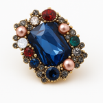 Broche pierre bleue royale - Vignette | Brochiva