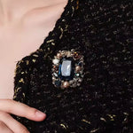 Broche pierre bleue royale - Vignette | Brochiva