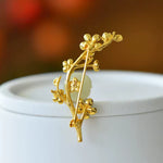 Broche prunier émaillée - Vignette | Brochiva