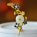 Broche prunier émaillée - Vignette | Brochiva