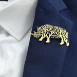 Broche rhinocéros arbre de vie - Vignette | Brochiva