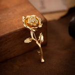 Broche rose dorée - Vignette | Brochiva