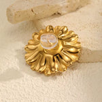 Broche tournesol métallique - Vignette | Brochiva