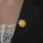 Broche visage ensoleillé - Vignette | Brochiva