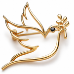Broche colombe rameau - Vignette | Brochiva