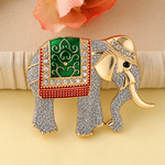 Broche éléphant d'Asie - Vignette | Brochiva