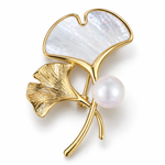 Broche feuilles de ginkgo - Vignette | Brochiva