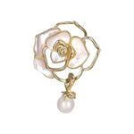 Broche rose nacrée perlée - Vignette | Brochiva