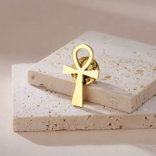 Broche Ankh doré