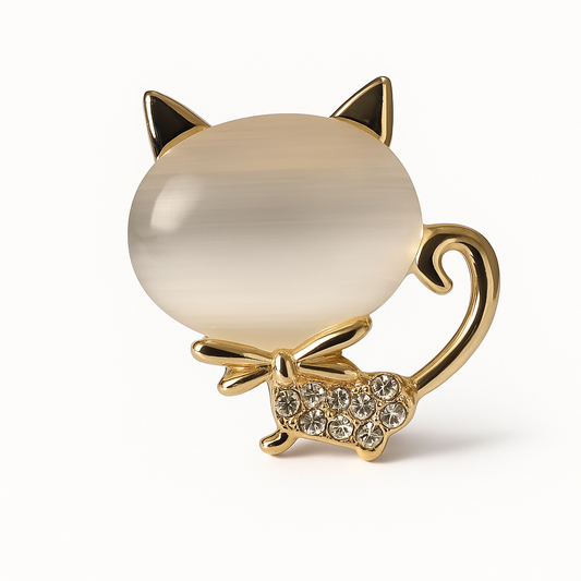 Broche chat élégante