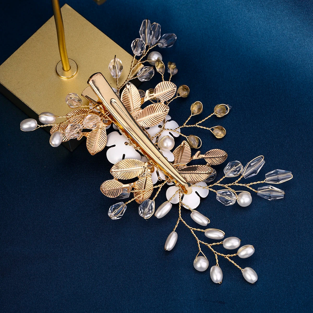 Broche cheveux Cascade de Perles de dos