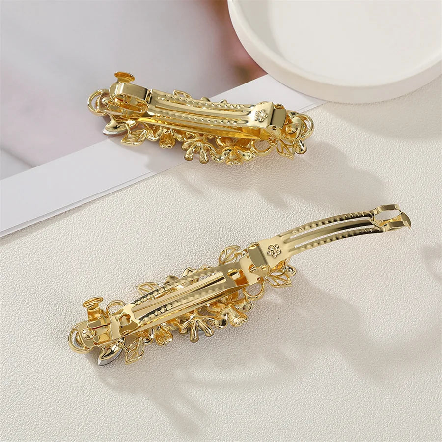 Broche cheveux Fleur de Lysée de dos