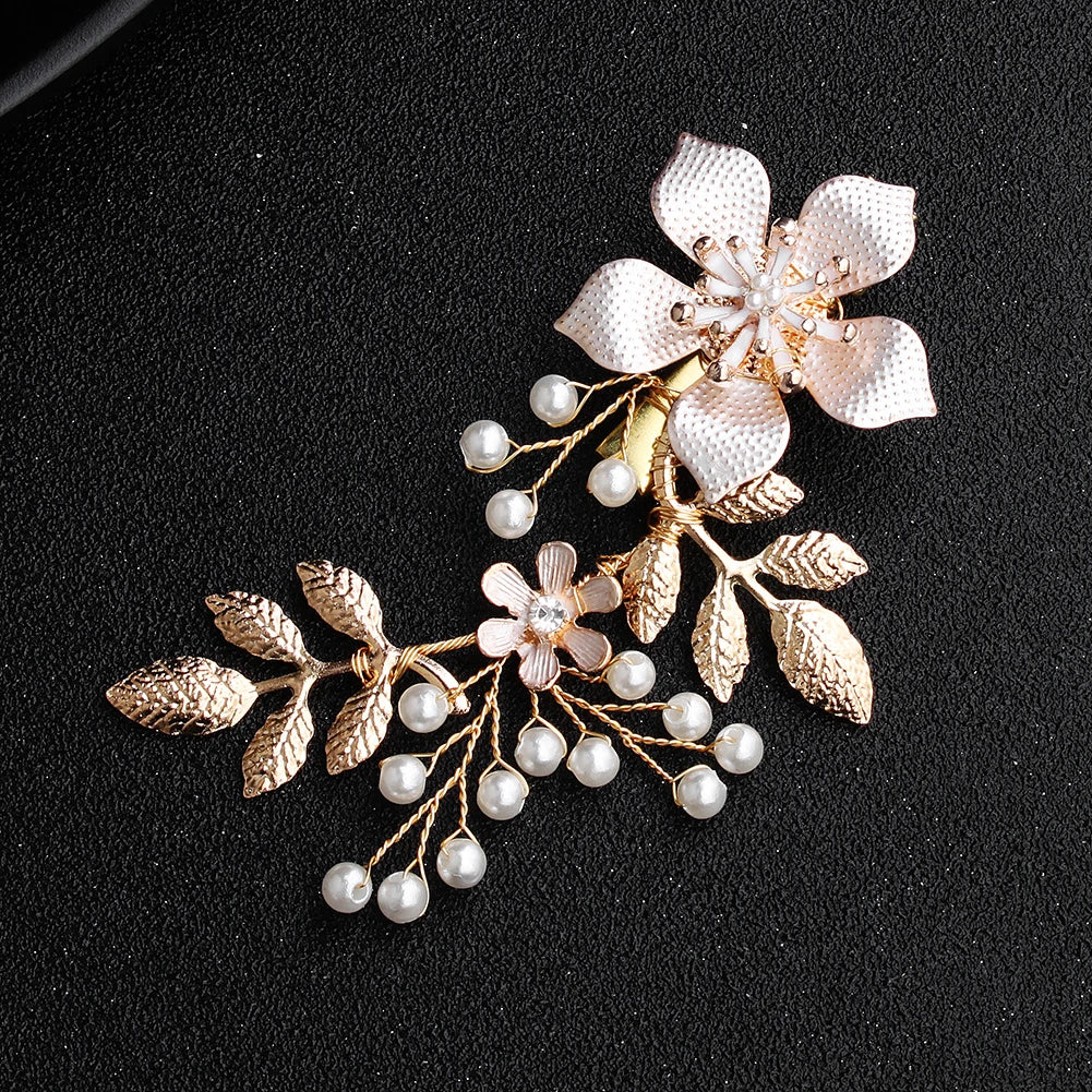Broche cheveux Fleur de Perle