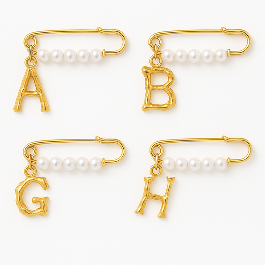 Broche lettre personnalisé porté