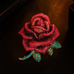 Broche rose cristalline - Vignette | Brochiva