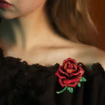 Broche rose cristalline - Vignette | Brochiva