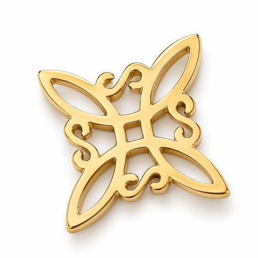 Broche vintage, acier inoxydable