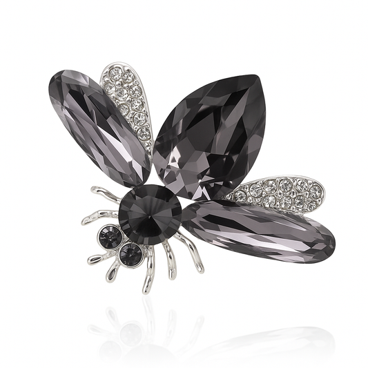 Broche abeille cristal