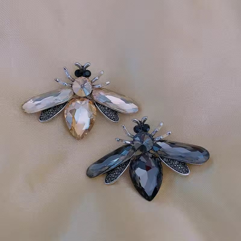 Broche abeille cristal photo