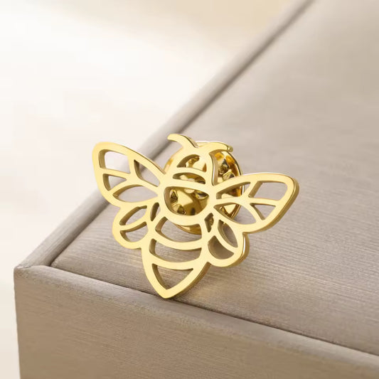 Broche abeille doré