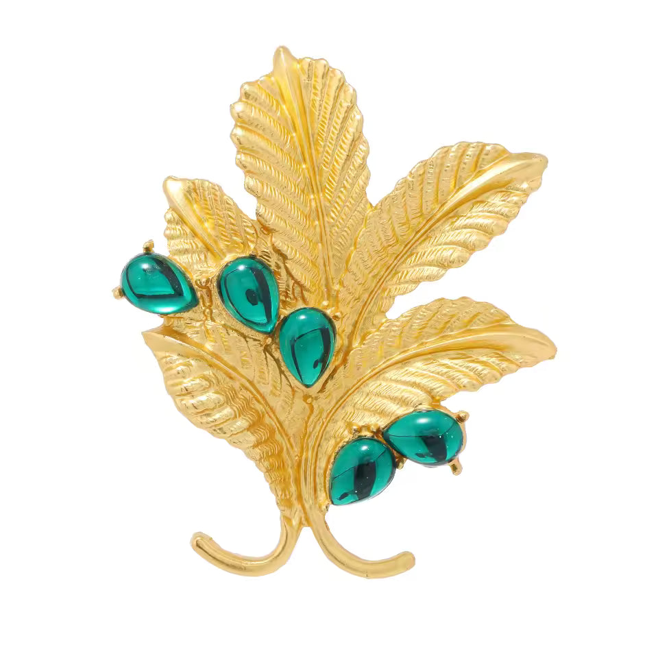 Broche baies écarlate