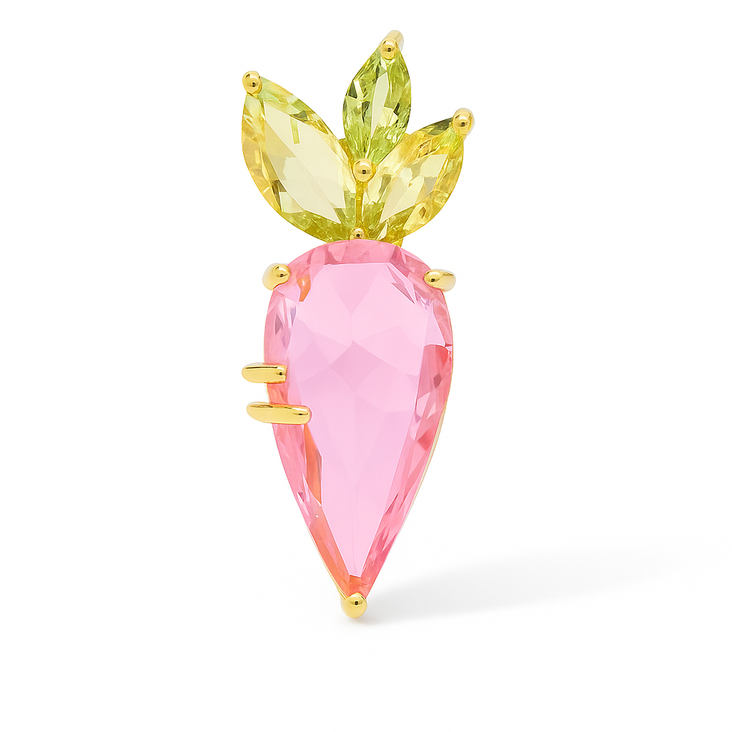 Broche carotte cristal