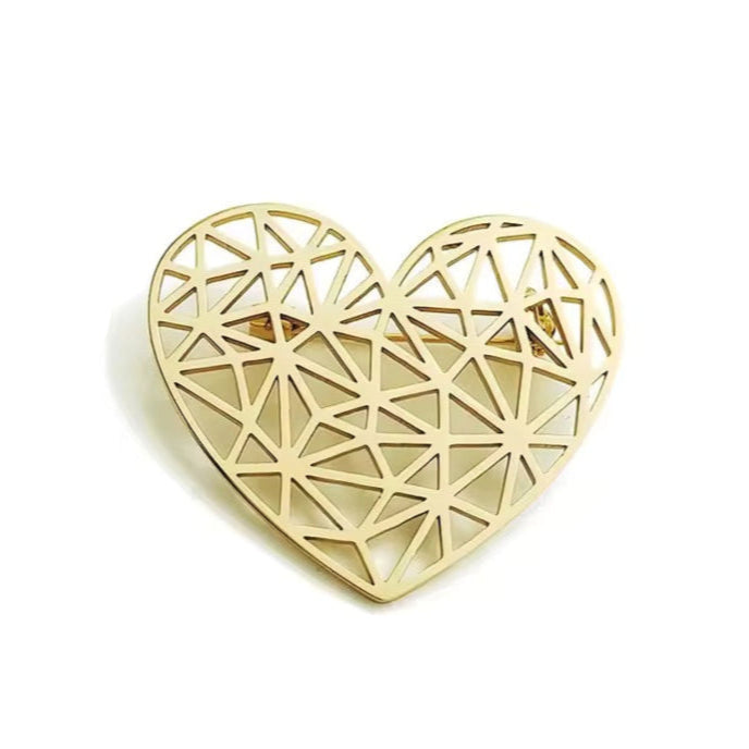 Broche cœur ajouré