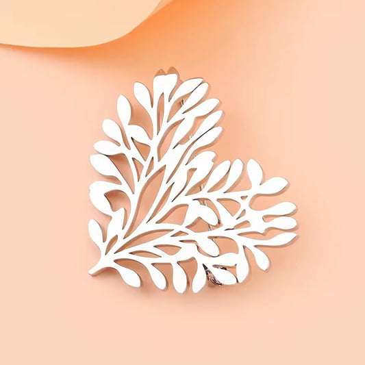 Broche cœur feuillu photo